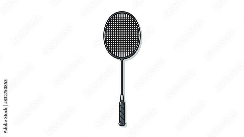 Badminton Racket flat design vector illustration Badminton Racket flat design vector illustration
