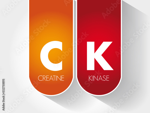 CK - Creatine Kinase acronym, medical concept background