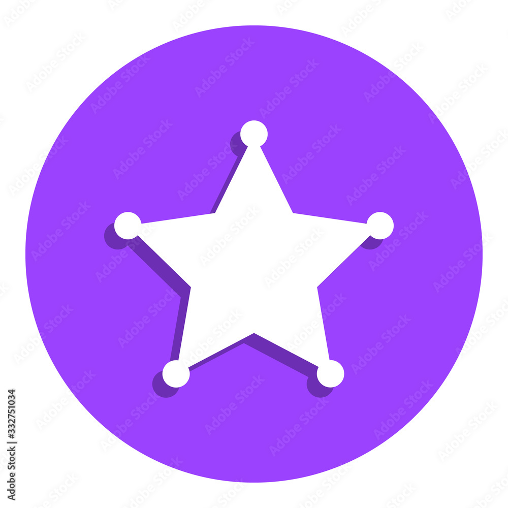 Sheriff's badge badge icon. Simple glyph, flat vector of web icons for ui and ux, website or mobile application