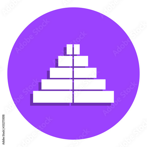 Pyramid badge icon. Simple glyph, flat vector of web icons for ui and ux, website or mobile application