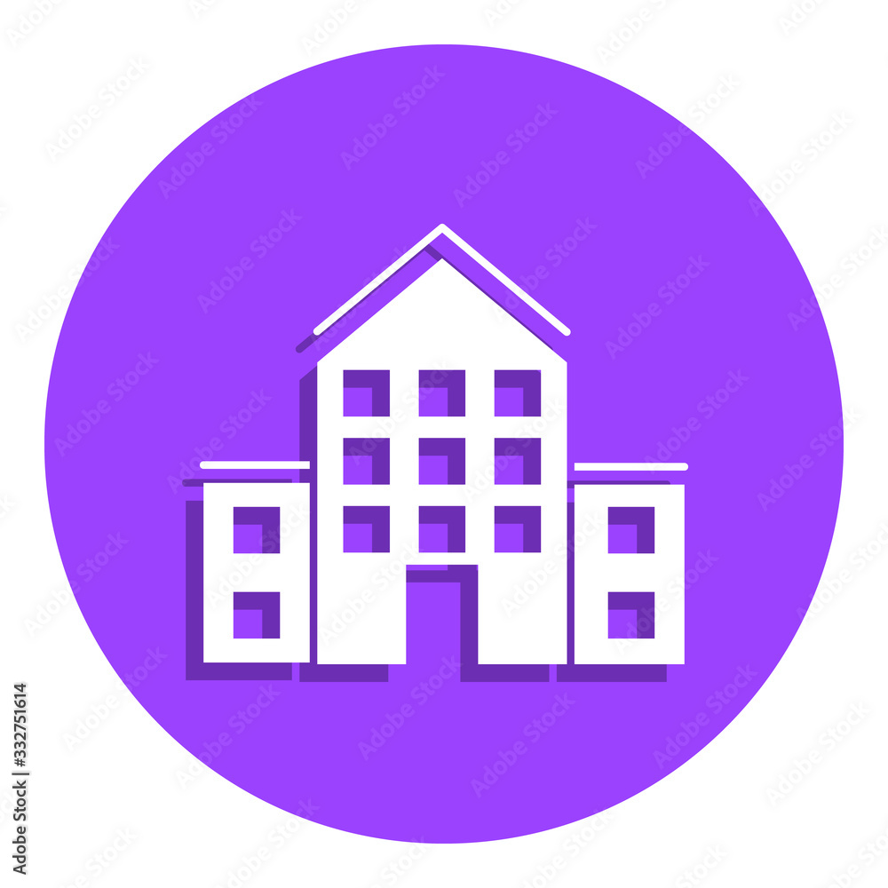School badge icon. Simple glyph, flat vector of web icons for ui and ux, website or mobile application School badge icon. Simple glyph, flat vector of web icons for ui and ux, website or mobile application