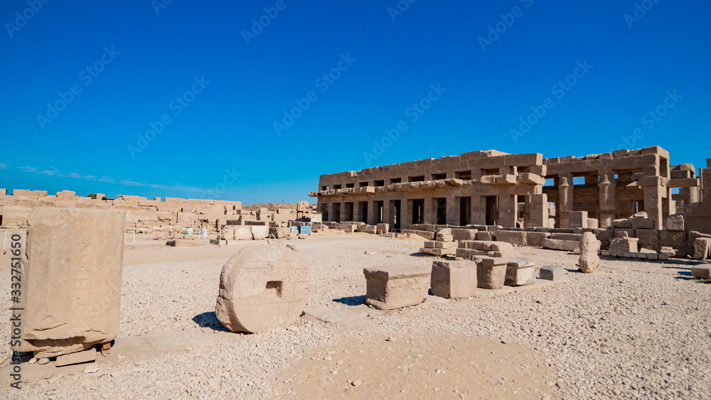 Karnak Temple in Luxor, Egypt. The Karnak Temple Complex, commonly known as Karnak, comprises a vast mix of decayed temples, chapels, pylons, and other buildings in Egypt. Karnak Temple in Luxor, Egypt. The Karnak Temple Complex, commonly known as Karnak, comprises a vast mix of decayed temples, chapels, pylons, and other buildings in Egypt.