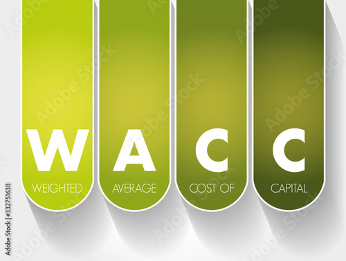 WACC - Weighted Average Cost of Capital acronym, business concept background