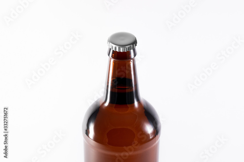 Bottle Cap Mock Up.Close-Up of a Beer Bottle Cap Mock up with on white background.High resolution photo.