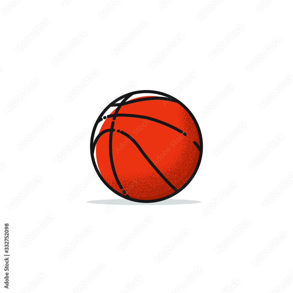 Basket ball flat design vector illustration