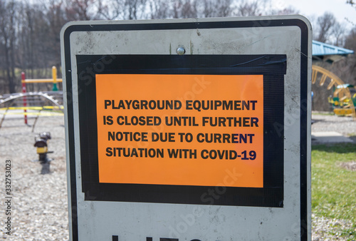 Playground closed due to COVID 19