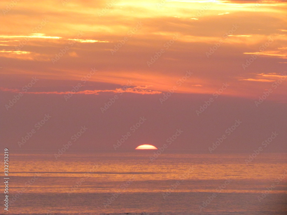 Watching the multicolored summer sunset Watching the multicolored summer sunset
