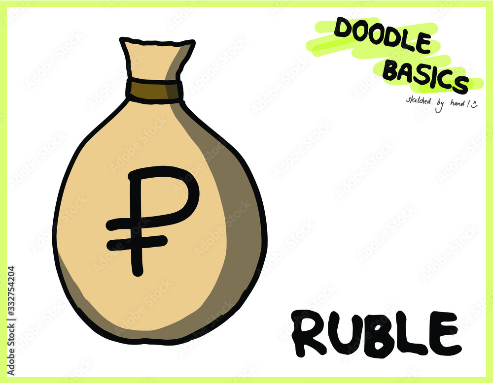 Money Cash Symbol Doodle Sketchnote Template for Workshops, Seminar, Flipchart and Graphic Recording