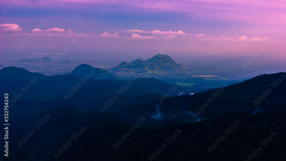 Fototapeta premium sunset in mountains