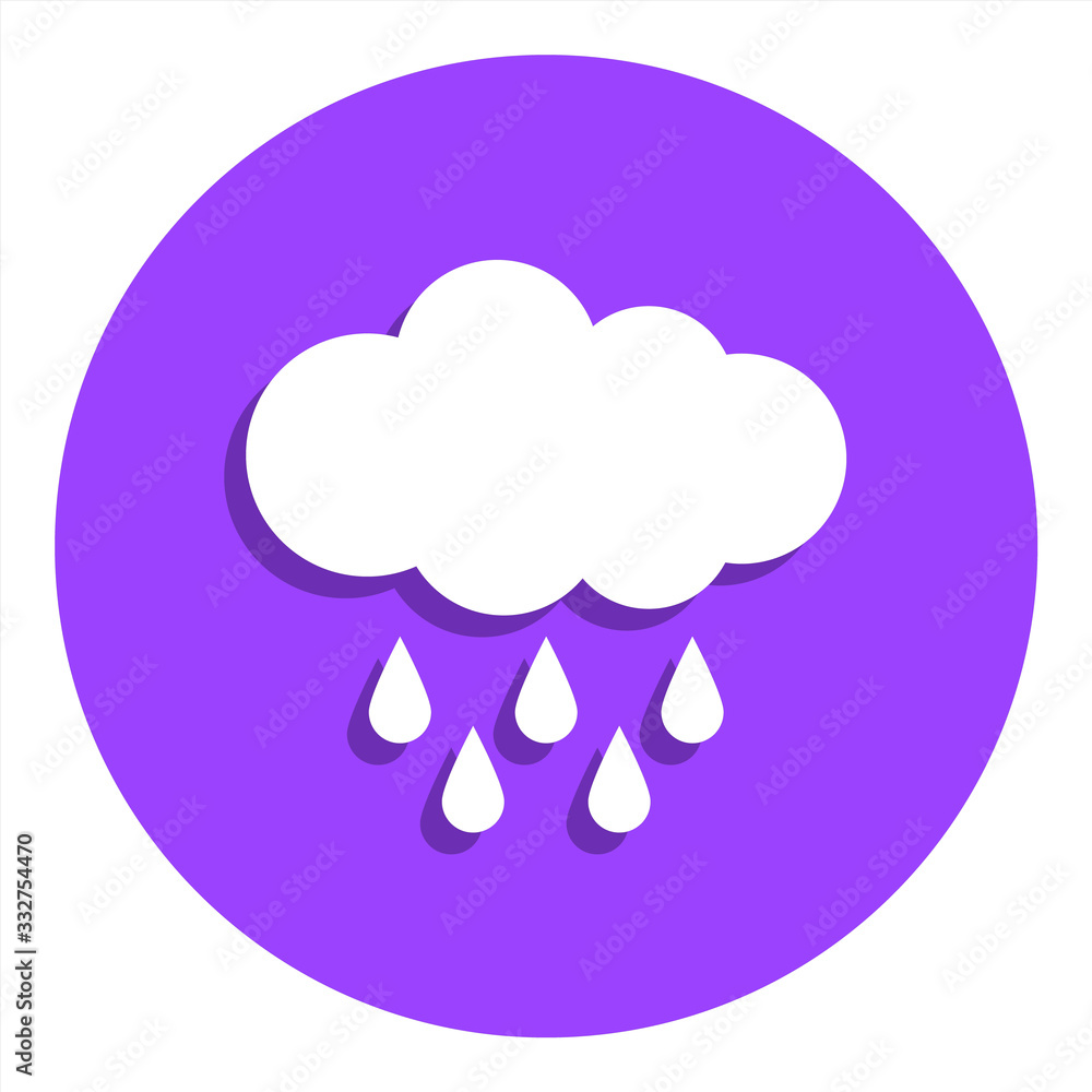 Hard Rain badge icon. Simple glyph, flat vector of web icons for ui and ux, website or mobile application