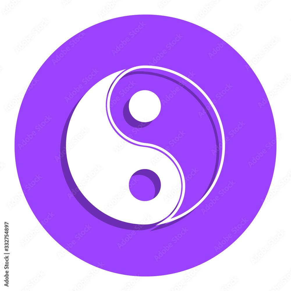 yin yang badge icon. Simple glyph, flat vector of web icons for ui and ux, website or mobile application yin yang badge icon. Simple glyph, flat vector of web icons for ui and ux, website or mobile application