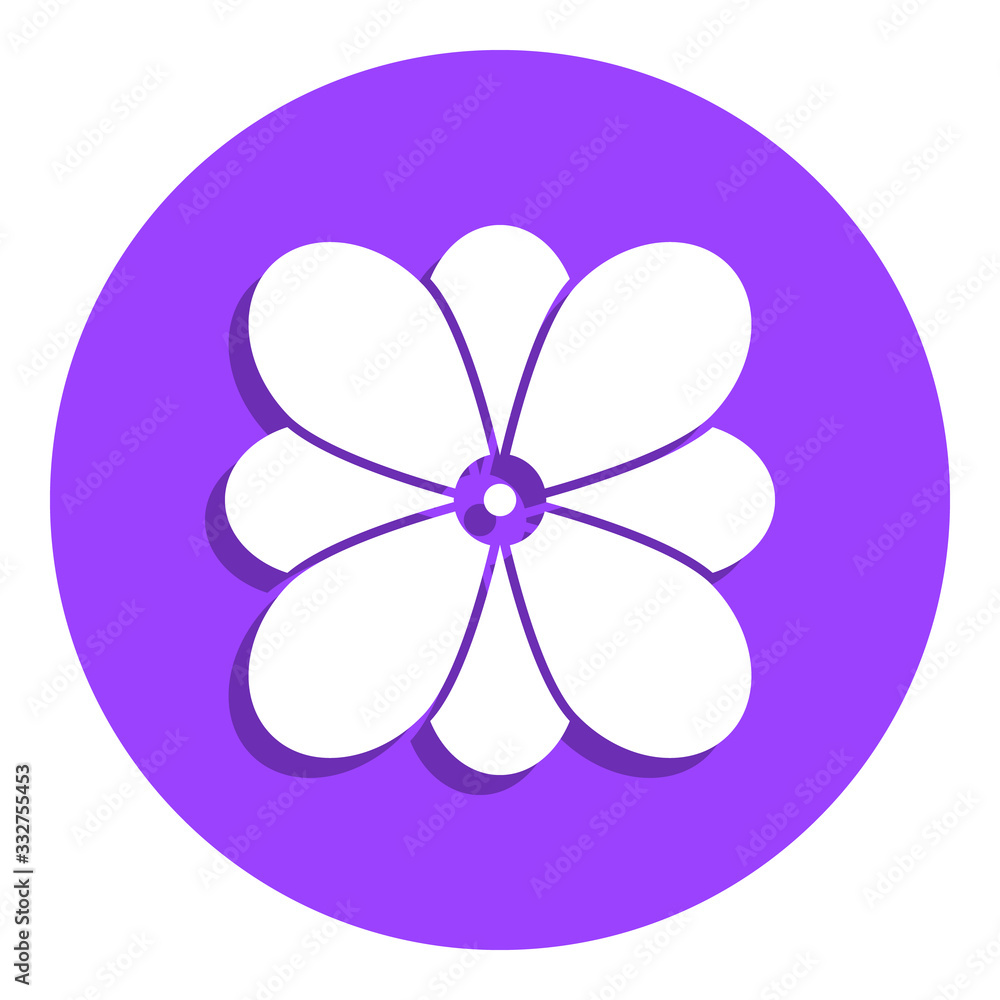 flower badge icon. Simple glyph, flat vector of web icons for ui and ux, website or mobile application flower badge icon. Simple glyph, flat vector of web icons for ui and ux, website or mobile application