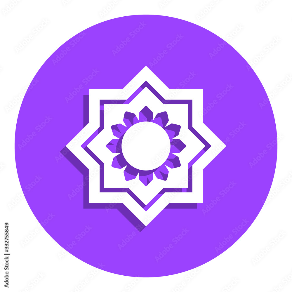 Eight point star badge icon. Simple glyph, flat vector of web icons for ui and ux, website or mobile application Eight point star badge icon. Simple glyph, flat vector of web icons for ui and ux, website or mobile application