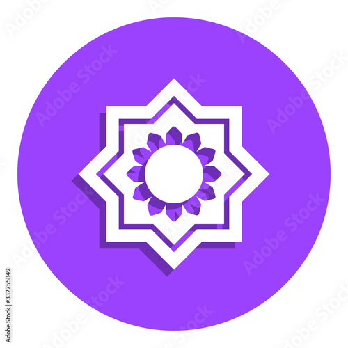 Eight point star badge icon. Simple glyph, flat vector of web icons for ui and ux, website or mobile application