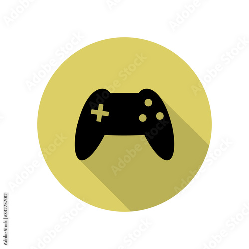 console console long shadow icon. Simple glyph, flat vector of web icons for ui and ux, website or mobile application