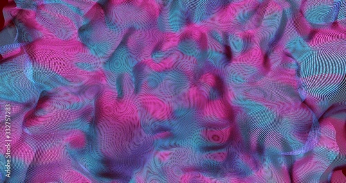 Neon background with fluorescent liquid colors. Ultraviolet abstract blue, purple, pink color. 3D illustration