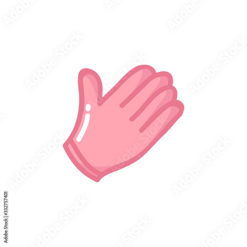 latex gloves doodle icon, vector illustration