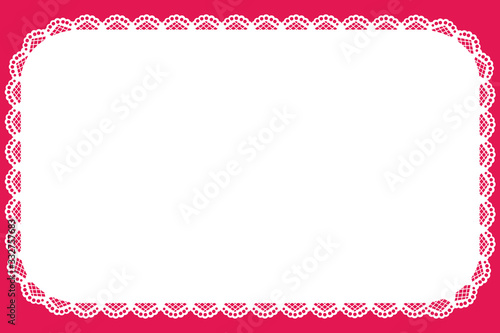 Cute lace horizontal banner doily background photo