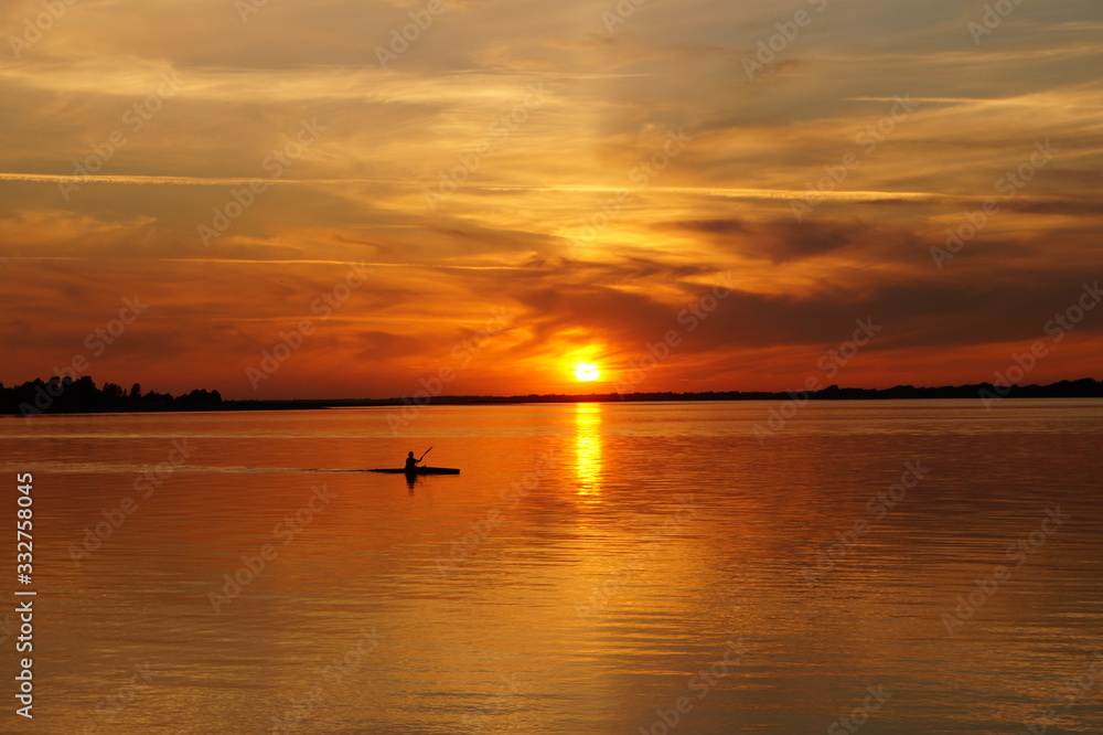 sunset on the sea