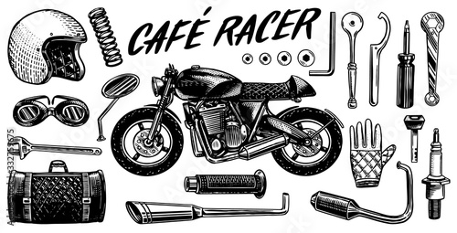 Canvas Print Motorcycle repair