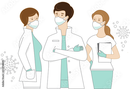 Doctors wearing face masks