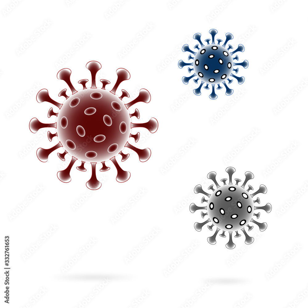 coronavirus closeup isolated on white background. coronavirus closeup isolated on white background.