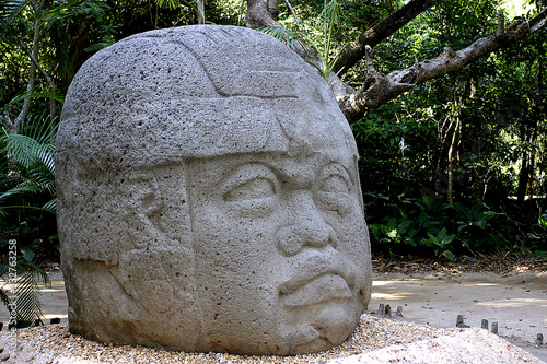 Cabeza Olmeca, Parque Museo La Venta, Villahermosa, Tabasco photo