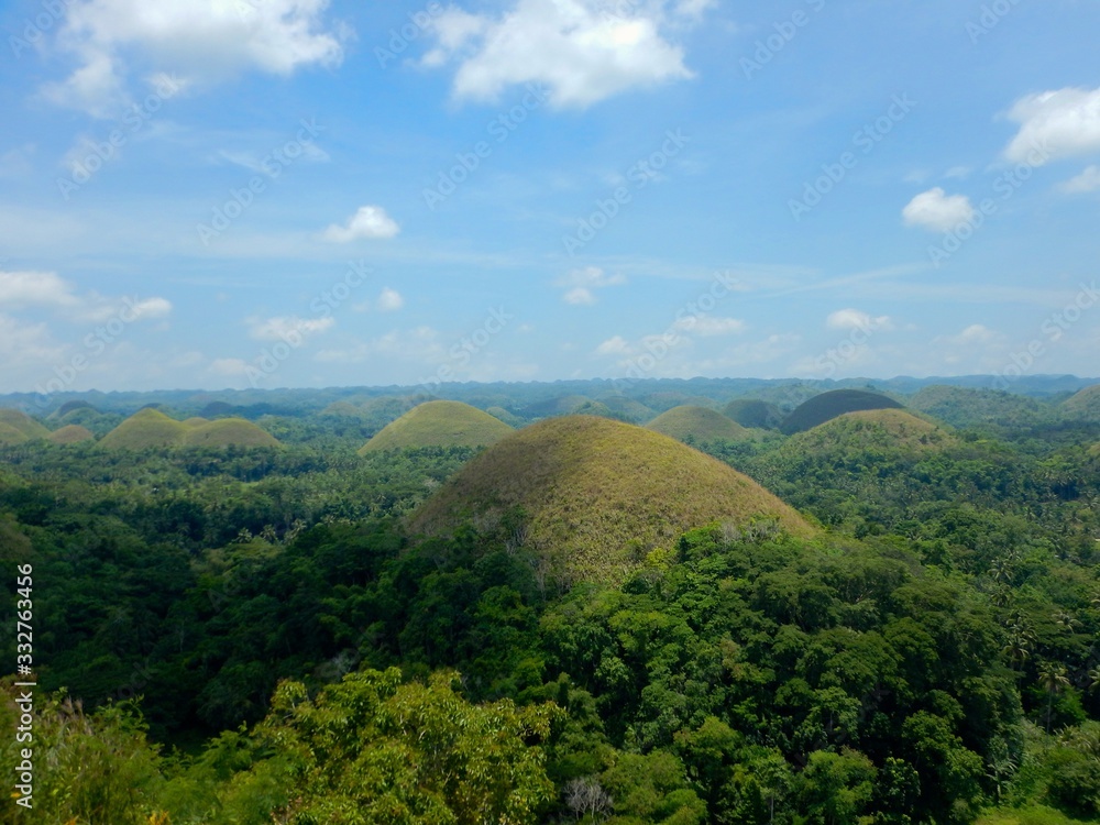 Chocolate hills on Bohol, Philippines