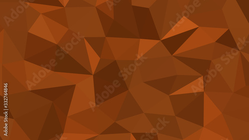 Abstract polygonal background, Saddle Brown geometric vector