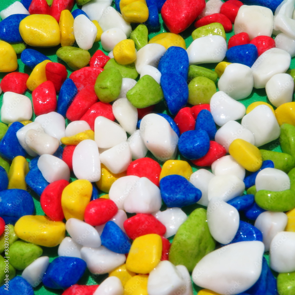 colored pebbles, rainbow colored pebbles, rainbow