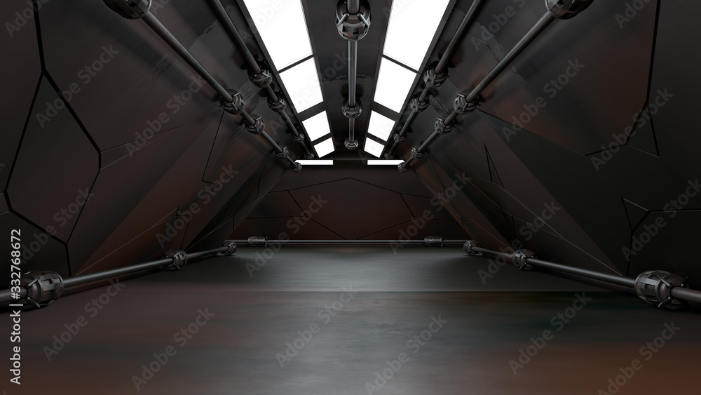 Obraz premium Space environment, ready for comp of your characters.3D rendering