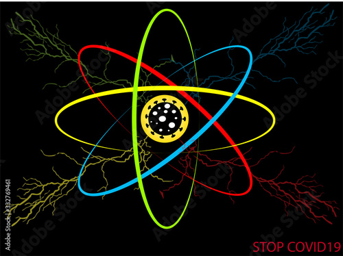 Stop coronavirus COVID19 pandemic vector illustration