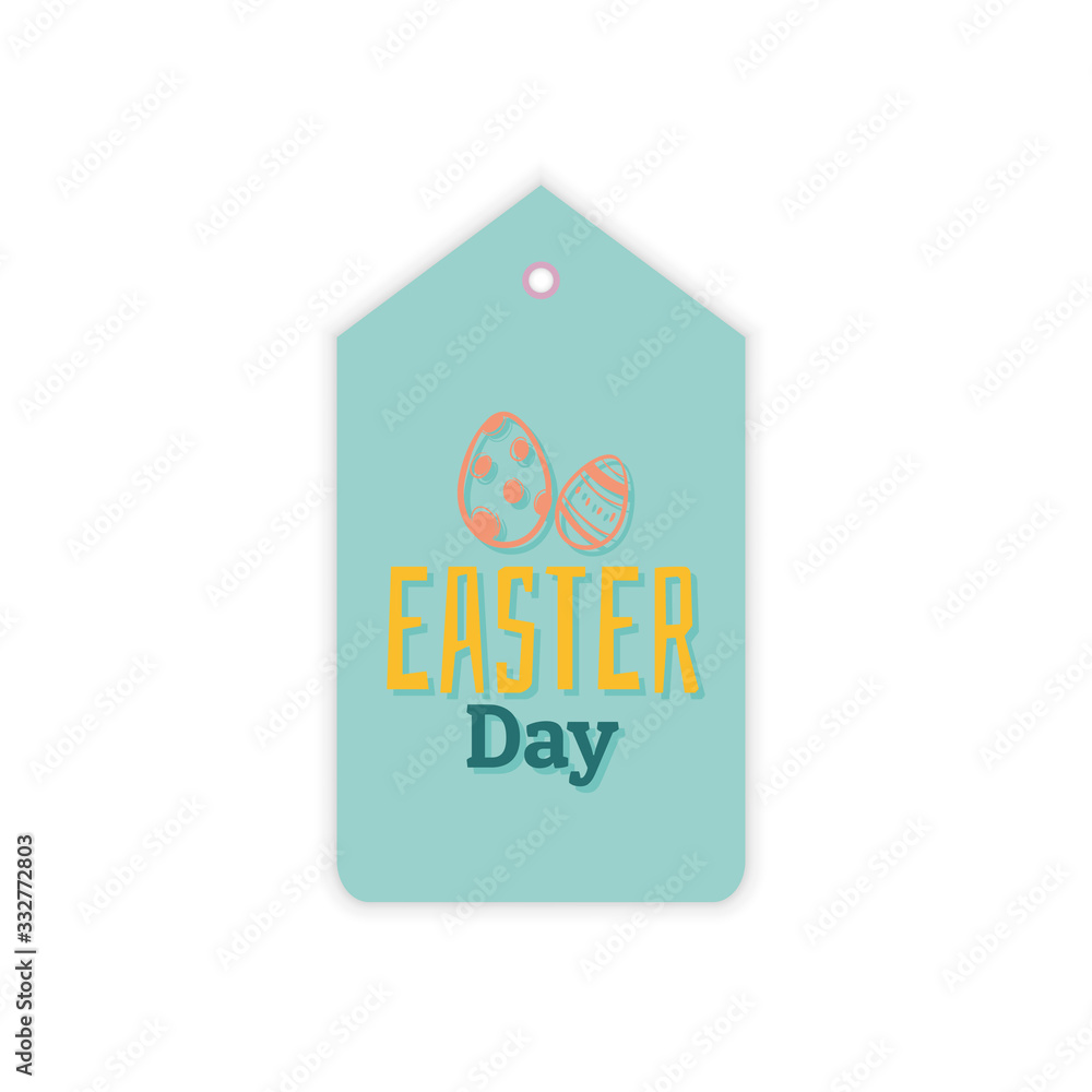 Easter day label Easter day label