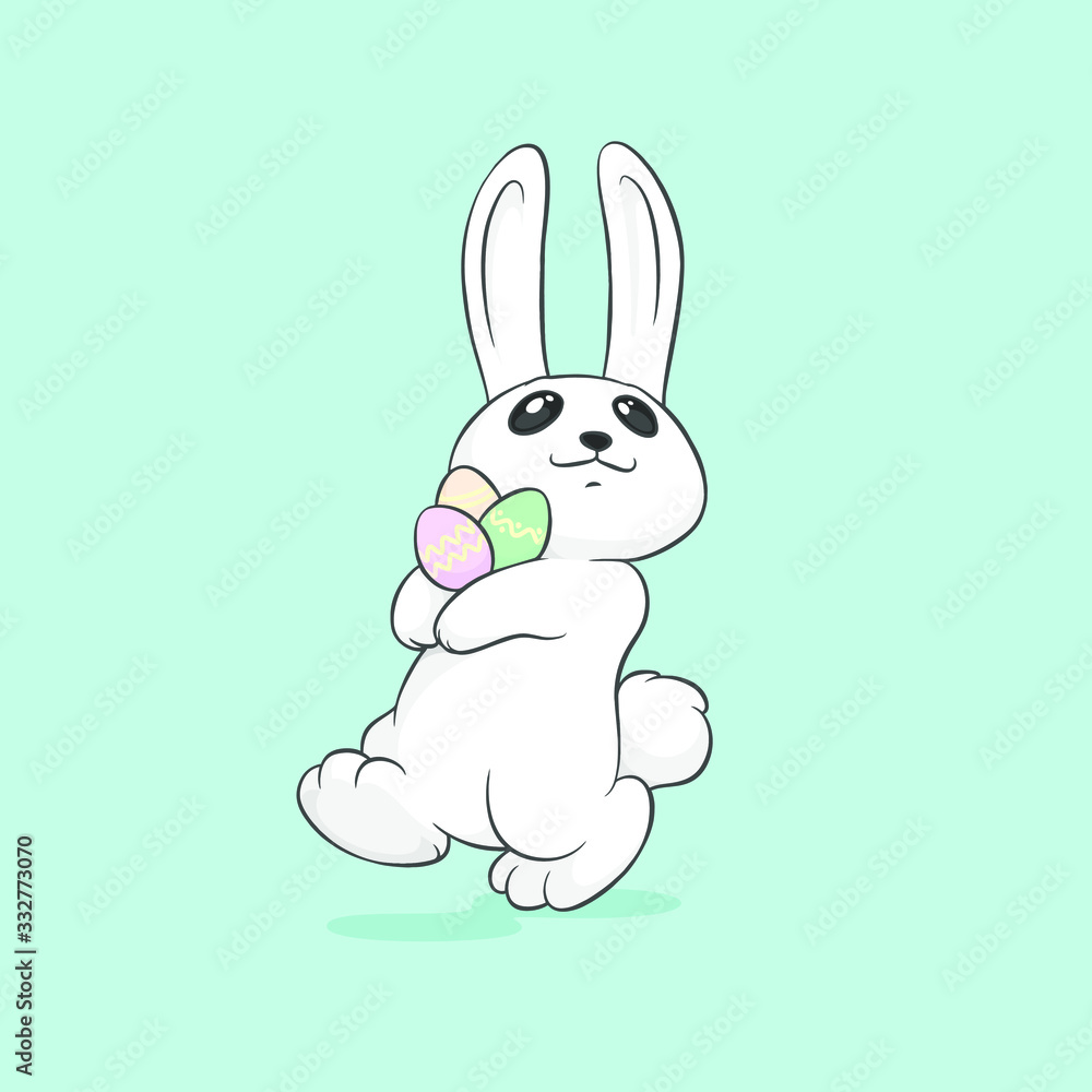 Easter Bunny, a cartoon isolated EPS vector image. Easter Bunny, a cartoon isolated EPS vector image.
