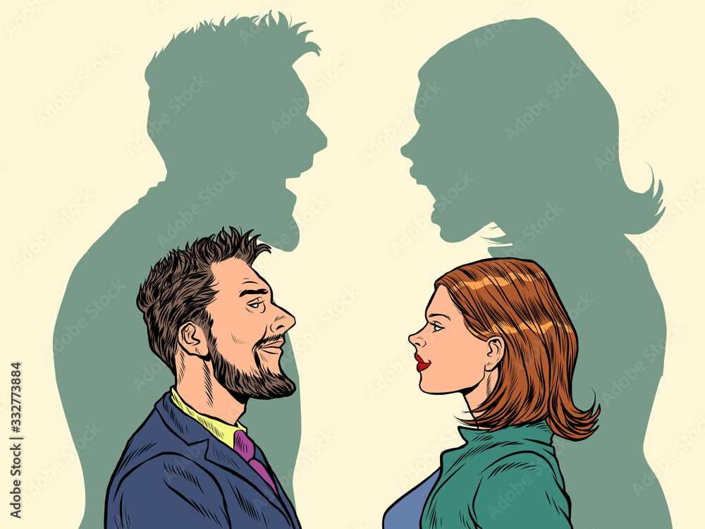 Man and woman conflict quarrel concept. Man and woman conflict quarrel concept.