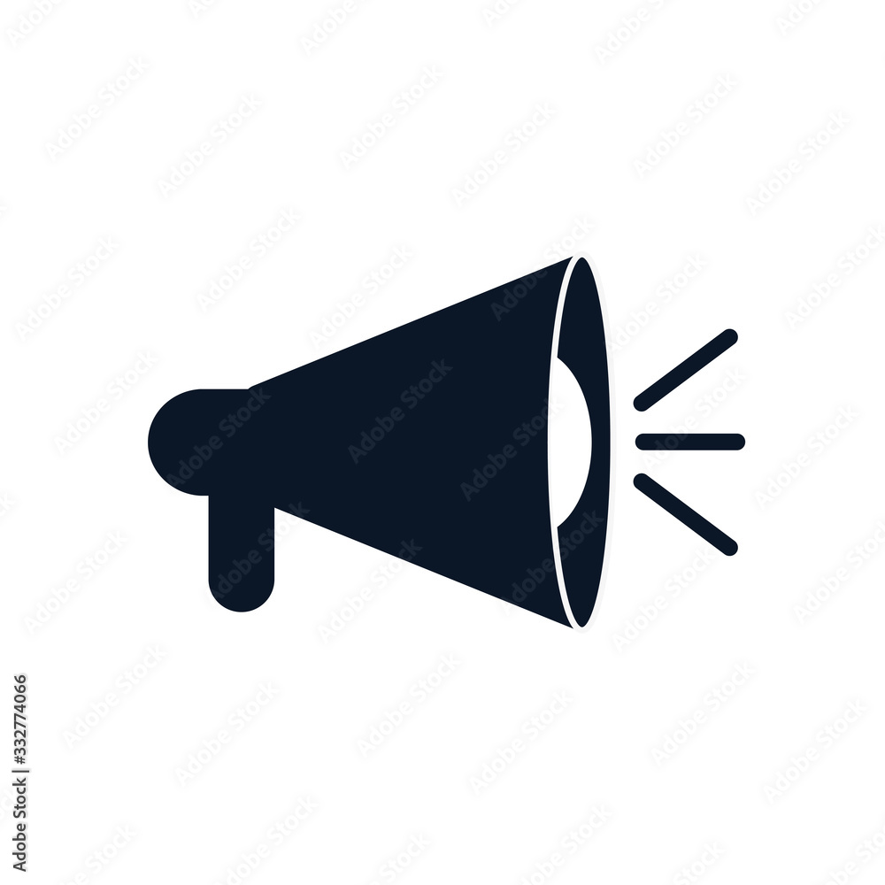 Isolated megaphone silhouette style icon vector design