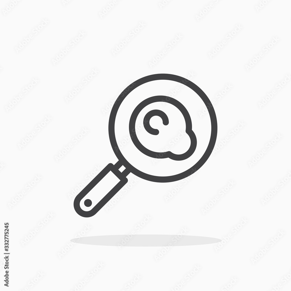 Frying pan icon in line style. Editable stroke. Frying pan icon in line style. Editable stroke.