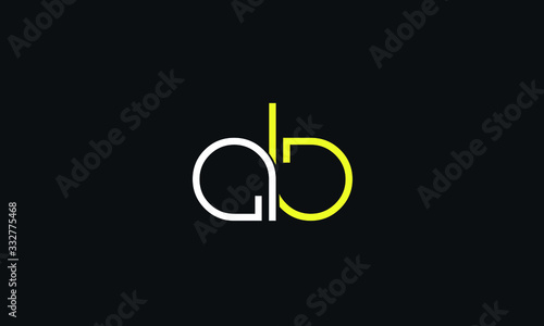 AB BA A B Letter Logo Alphabet Design Template Vector