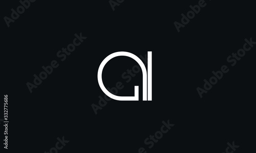 AI IA A I Letter Logo Alphabet Design Template Vector