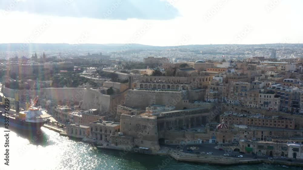 Aerial view of the city Valletta in Malta Aerial view of the city Valletta in Malta