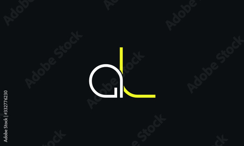 AL LA A L Letter Logo Alphabet Design Template Vector