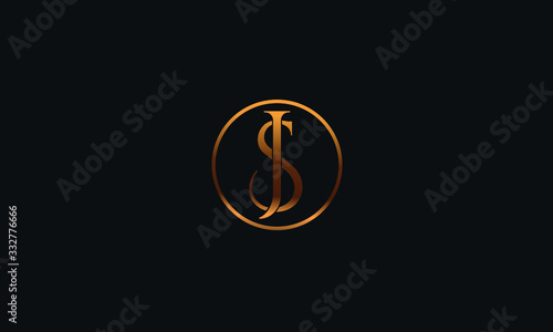 JS SJ J S Letter Logo Alphabet Design Template Vector