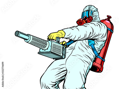 disinfection suit protection epidemic virus bacterium infection