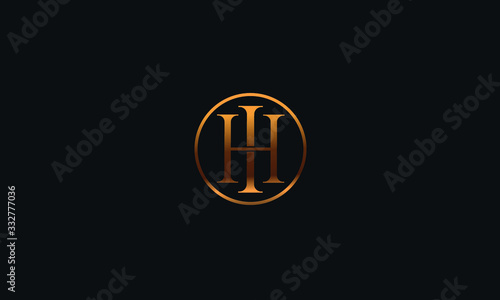 HI IH H I Letter Logo Alphabet Design Template Vector