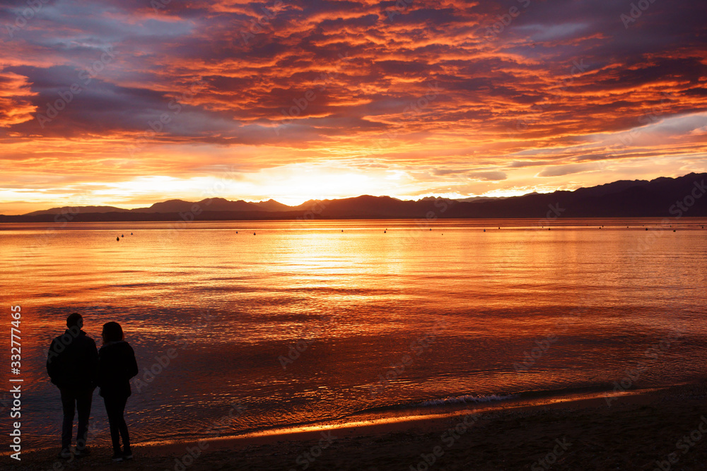Fototapeta premium sunset on beach