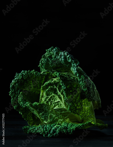 Close up of savoy cabbage