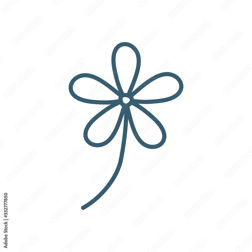 Isolated flower line style icon vector design Isolated flower line style icon vector design