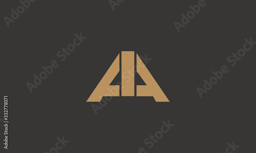 AI IA A I Letter Logo Alphabet Design Template Vector