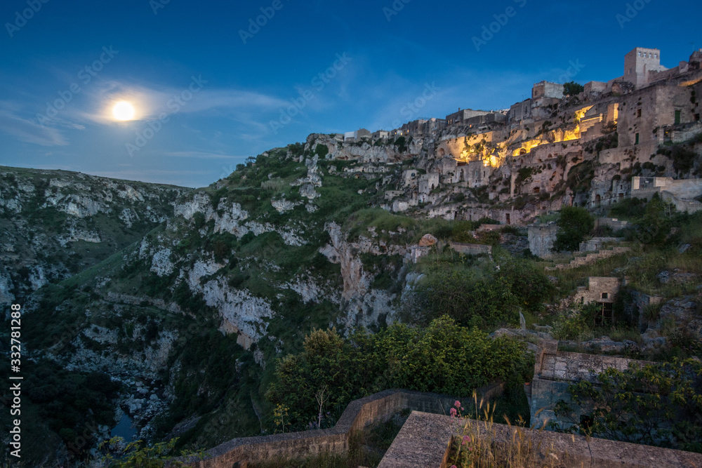 Panorama of the old town of Matera