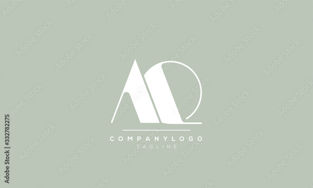 AQ alphabet letter icon logo design AQ alphabet letter icon logo design